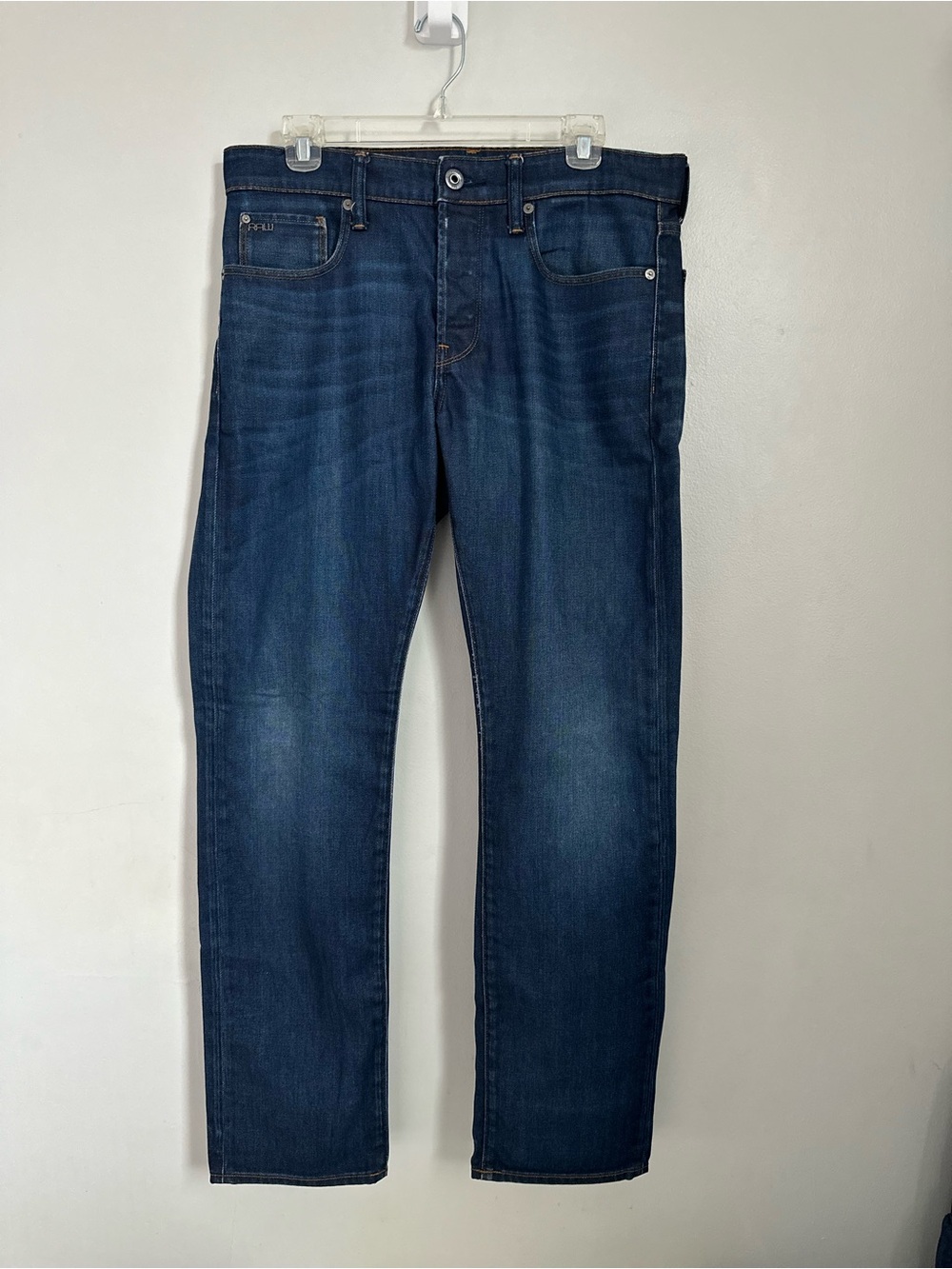 G-Star RAW 3301 Straight Jeans Men’s W32 L32 Dark Blue Denim